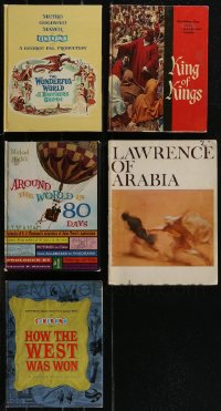 2x0425 LOT OF 5 HARDCOVER & SOFTCOVER SOUVENIR PROGRAM BOOKS 1960s Lawrence of Arabia & more!