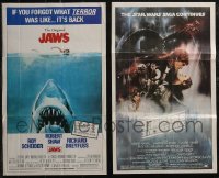 2x0545 LOT OF 2 FOLDED TOPPS POSTERS 1981 Jaws & Empire Strikes Back!