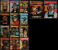 2x0364 LOT OF 14 FAMOUS MONSTERS MAGAZINES BETWEEN #94 & #129 1970s great cover art + cool articles!