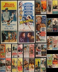 2x0861 LOT OF 29 FORMERLY FOLDED INSERTS 1940s-1950s great images from a variety of movies!