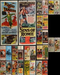 2x0862 LOT OF 28 FORMERLY FOLDED INSERTS 1950s-1970s great images from a variety of movies!