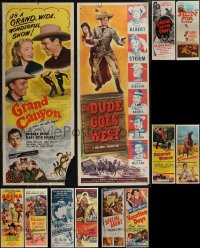 2x0880 LOT OF 16 FORMERLY FOLDED COWBOY WESTERN INSERTS 1940s-1970s cool movie images!