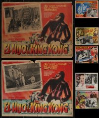 2x0637 LOT OF 9 MEXICAN LOBBY CARDS 1950s-1990s great scenes from several different movies!