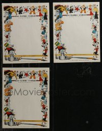 2x0521 LOT OF 3 KING FEATURES SYNDICATE LETTERHEADS 1944 wonderful border art of cartoon characters!
