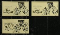 2x0703 LOT OF 3 ENTER THE DRAGON PROMO CARDS 1973 you are hereby deputized an ally of Bruce Lee!