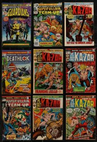 2x0267 LOT OF 9 MARVEL COMIC BOOKS 1970s Guardians of the Galaxy, Ka-Zar, Deathlok & more!