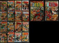 2x0219 LOT OF 18 ASTONISHING TALES COMIC BOOKS 1970s featuring Ka-Zar Lord of the Hidden Jungle!