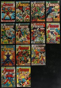 2x0242 LOT OF 13 AVENGERS COMIC BOOKS 1970s Iron Man, Hawkeye, Captain America & more!