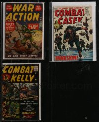 2x0356 LOT OF 3 ATLAS WAR COMIC BOOKS 1950s War Action, Combat Casey, Combat Kelly!