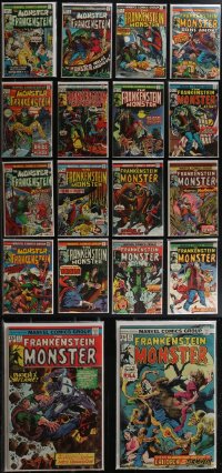2x0217 LOT OF 18 MONSTER OF FRANKENSTEIN #1-18 COMIC BOOKS 1970s the first eighteen issues!