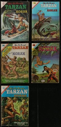 2x0320 LOT OF 5 MEXICAN TARZAN COMIC BOOKS 1960s adventures of Edgar Rice Burroughs' Korak!