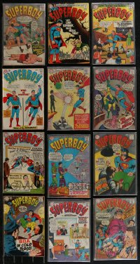 2x0244 LOT OF 12 SUPERBOY COMIC BOOKS 1960s the adventures of Superman when he was a teen!