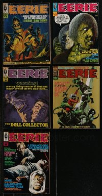 2x0394 LOT OF 5 EERIE WARREN MAGAZINES 1960s illustrated terror tales in the creepy tradition!