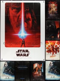 2x0605 LOT OF 12 FOLDED STAR WARS FRENCH ONE-PANELS 2000s-2010s Last Jedi, Rogue One & more!