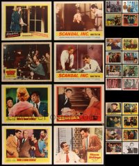 2x0150 LOT OF 52 CRIME DETECTIVE & NOIR LOBBY CARDS 1940s-1960s incomplete sets from several movies!