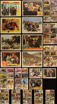 2x0128 LOT OF 99 COWBOY WESTERN LOBBY CARDS 1940s-1950s incomplete sets from several movies!