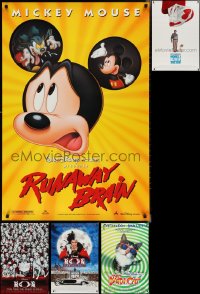 2x0998 LOT OF 5 UNFOLDED DOUBLE-SIDED 27X40 MOSTLY 90S DISNEY ONE-SHEETS 1990s cool images!
