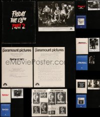 2x0407 LOT OF 5 FRIDAY THE 13TH PRESSKITS 1981 - 1989 containing a total of 29 8x10 stills in all!
