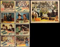 2x0181 LOT OF 9 LAUREL & HARDY RE-RELEASE LOBBY CARDS R1940s-1950s great images of the comedy duo!