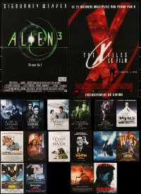2x0853 LOT OF 20 FORMERLY FOLDED FRENCH 15X21 POSTERS 1980s-2010s a variety of cool movie images!