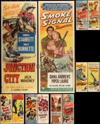 2x0877 LOT OF 18 FORMERLY FOLDED COWBOY WESTERN INSERTS 1940s-1970s great movie images!
