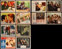 2x0419 LOT OF 12 ALFRED HITCHCOCK LOBBY CARD REPRO PHOTOS 1980s great scenes from his best movies!