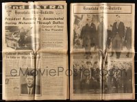 2x0529 LOT OF 2 KENNEDY ASSASSINATION NEWSPAPERS 1963 when John was killed & the funeral after!