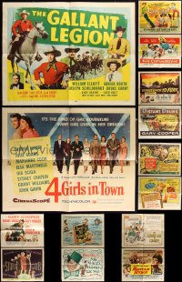 2x0442 LOT OF 14 FOLDED HALF-SHEETS 1940s-1950s great images from a variety of different movies!