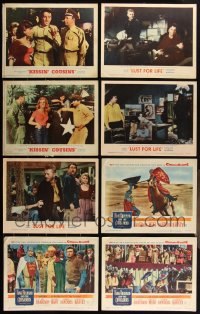 2x0165 LOT OF 27 LOBBY CARDS 1950s-1970s incomplete sets from a variety of different movies!