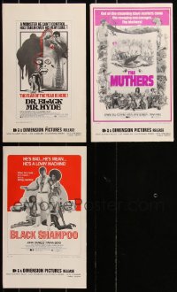 2x0412 LOT OF 3 UNCUT BLAXPLOITATION PRESSBOOKS 1970s Dr. Black Mr. Hyde, Muthers, Black Shampoo!