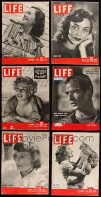 2x0359 LOT OF 17 LIFE MAGAZINES WITH CELEBRITY COVERS 1930s-1970s Marlon Brando, Clint Eastwood & more!