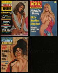 2x0398 LOT OF 3 MODERN MAN QUARTERLY YEARBOOK OF QUEENS MAGAZINES 1968-1972 sexy nude images!