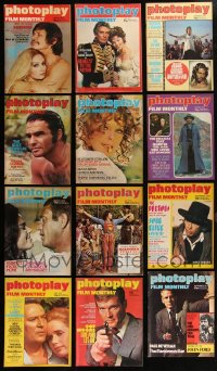 2x0368 LOT OF 12 1973 ENGLISH PHOTOPLAY MOVIE MAGAZINES 1973 filled with great images & articles!