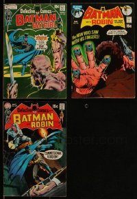 2x0355 LOT OF 3 BATMAN COMIC BOOKS 1970s Batgirl, Robin, Commissioner Gordon & more!