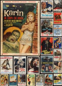 2x0549 LOT OF 28 FOLDED ITALIAN ONE-PANELS 1960s-1970s great images from a variety of movies!