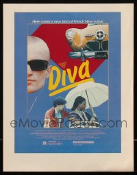 2x0505 LOT OF 31 UNFOLDED DIVA 9x11 SPECIAL POSTERS 1981 Jean-Jacques Beineix, French New Wave!