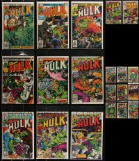 2x0211 LOT OF 20 INCREDIBLE HULK COMIC BOOKS 1970s-1980s Silver Surfer, Thor, Rhino & more!