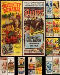 2x0875 LOT OF 19 FORMERLY FOLDED COWBOY WESTERN INSERTS 1940s-1970s great movie images!