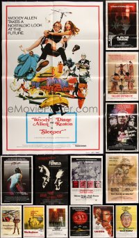 2x0107 LOT OF 15 FOLDED MOSTLY 1980S ONE-SHEETS 1980s great images from a variety of movies!