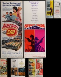 2x0886 LOT OF 11 UNFOLDED 1960S INSERTS 1960s great images from a variety of different movies!