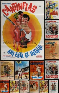 2x0481 LOT OF 14 FOLDED MEXICAN POSTERS 1950s-1960s great images from a variety of movies!