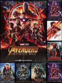 2x0601 LOT OF 15 FOLDED MARVEL FRENCH ONE-PANELS 2000s-2010s Avengers, Deadpool, Iron Man & more!