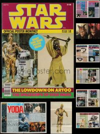 2x0397 LOT OF 3 STAR WARS MOVIE POSTER MAGAZINES 1970s-1980s each folds out to make a 22x33 poster!
