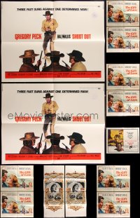 2x0531 LOT OF 19 FOLDED HALF-SHEETS & INSERTS 1950s-1970s Shoot Out, Darling Lili & more!