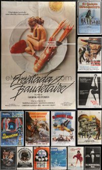 2x0479 LOT OF 16 FOLDED SPANISH POSTERS 1960s-1980s great images from a variety of movies!