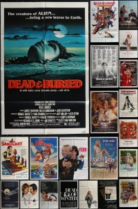 2x0048 LOT OF 56 FOLDED ONE-SHEETS 1970s-1990s great images from a variety of different movies!