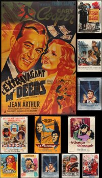 2x0604 LOT OF 13 FOLDED FRENCH ONE-PANELS 1950s-1980s great images from a variety of movies!