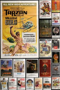 2x0059 LOT OF 41 FOLDED ONE-SHEETS 1960s-1980s great images from a variety of different movies!