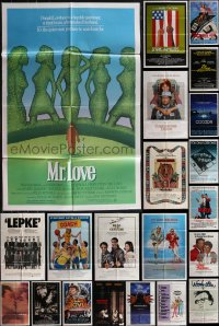 2x0033 LOT OF 73 FOLDED MOSTLY 1970s-1980s ONE-SHEETS 1970s-1980s a variety of cool movie images!