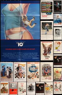 2x0042 LOT OF 62 FOLDED ONE-SHEETS 1960s-1980s great images from a variety of different movies!